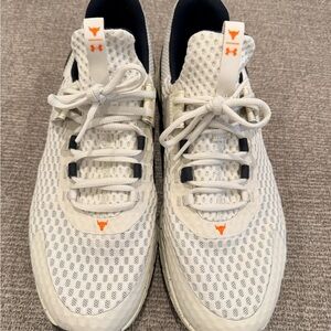 Under Armour White and Orange Sneakers